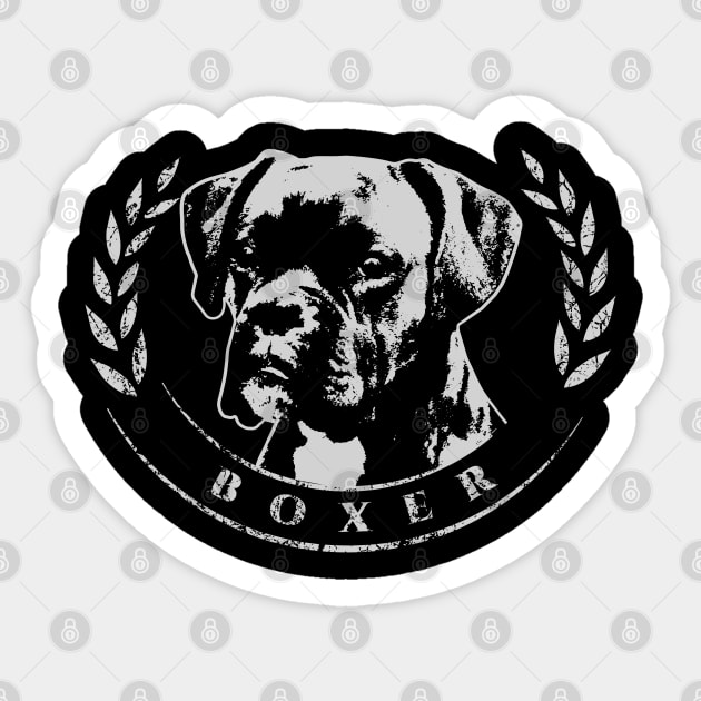 Boxer dog Sticker by Nartissima